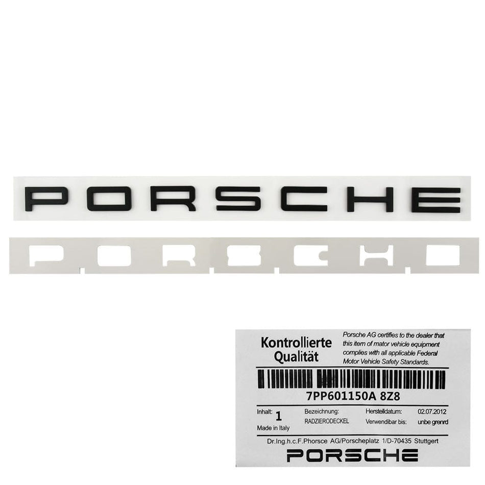 PORSCHE Panamera Emblem 17" x 1" Matte Black 970-559-235-01