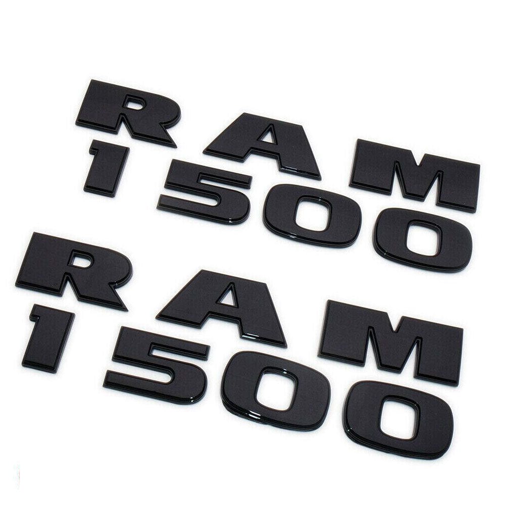 RAM 1500 Emblem 3D letter Stickers matte black