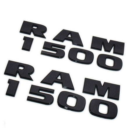 RAM 1500 Emblem 3D letter Stickers matte black