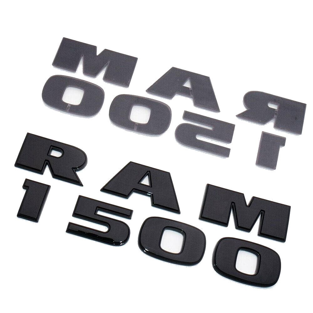 RAM 1500 Emblem 3D letter Stickers matte black