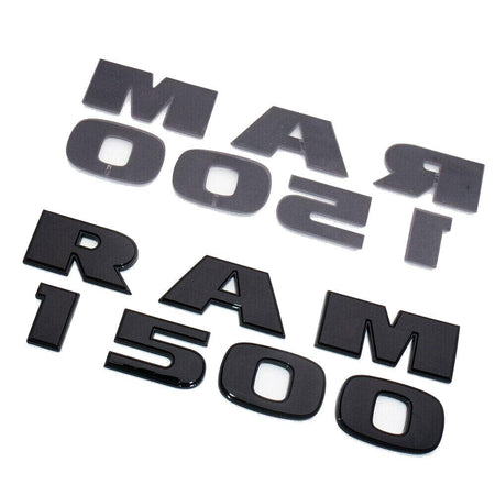 RAM 1500 Emblem 3D letter Stickers matte black