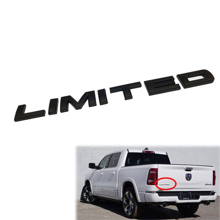 Ram LIMITED Emblem Tailgate Letter Matte Black