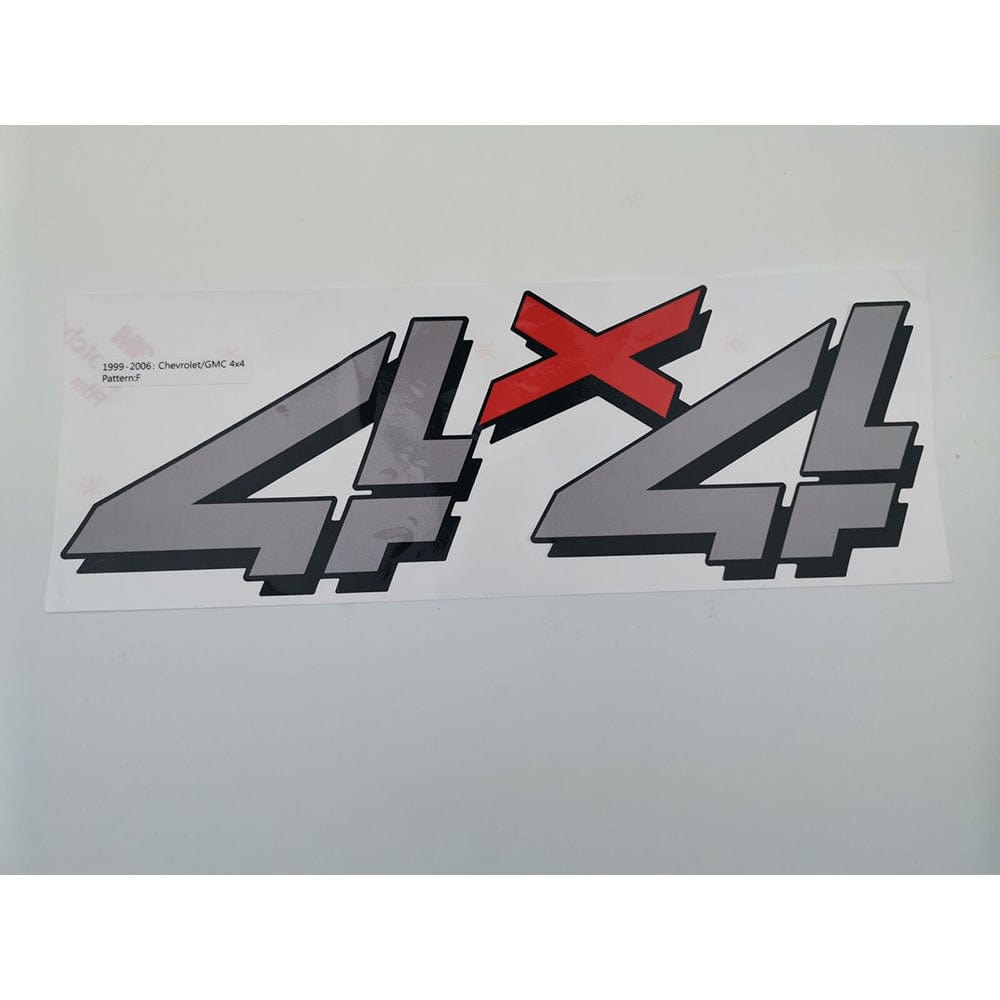 Set of 2 4x4 decals for 1999 - 2006 Chevy Silverado - F - bed side 1500 2500 HD
