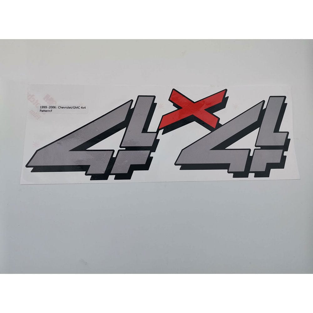 Set of 2 4x4 decals for 1999 - 2006 Chevy Silverado - F - bed side 1500 2500 HD