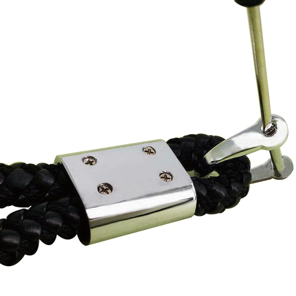 Toyota Logo Keychain Black Calf Leather Alloy Decoration Gift Accessories