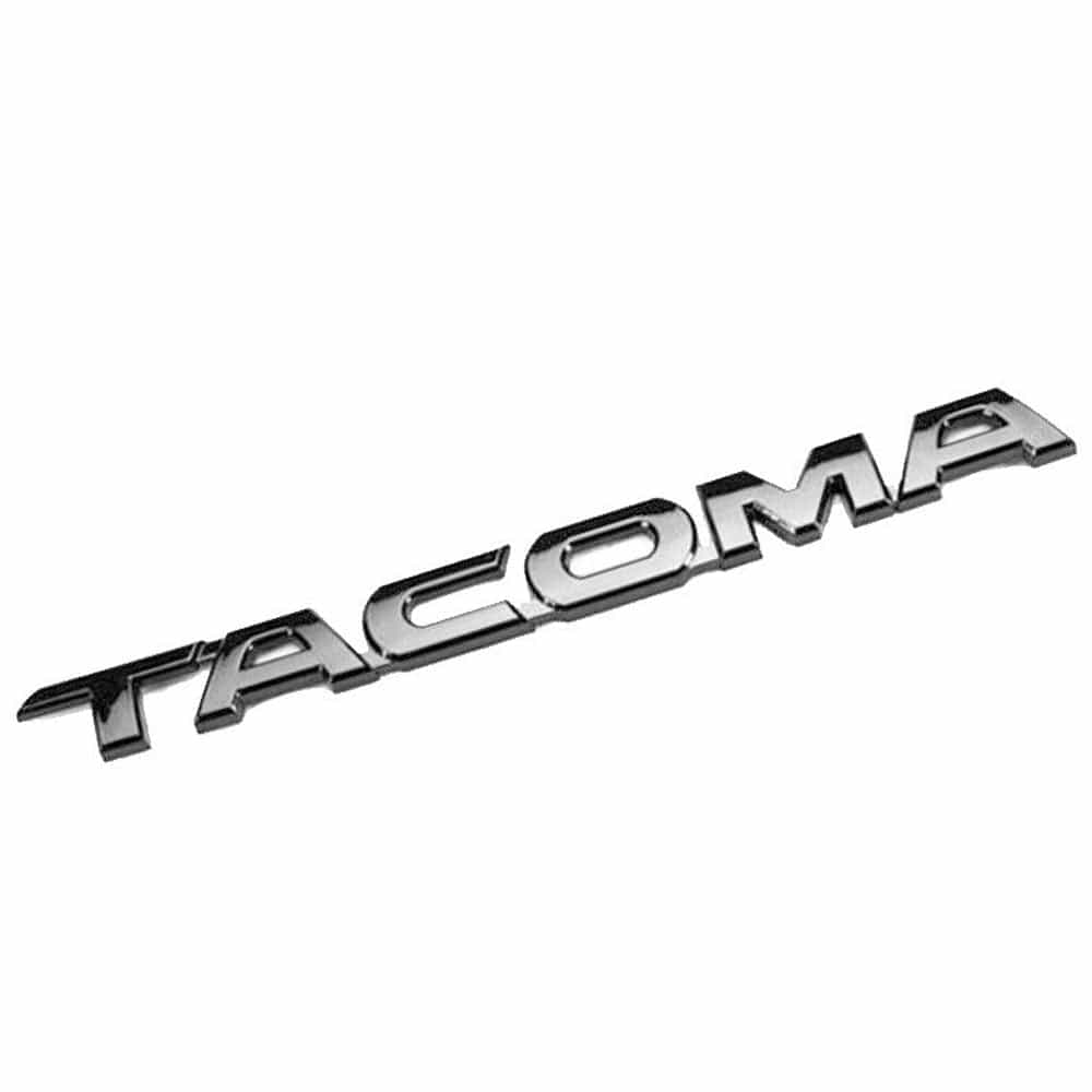 Toyoya Tacoma Adhesive Side Decal Matte Black ABS Badge 11.75 inch