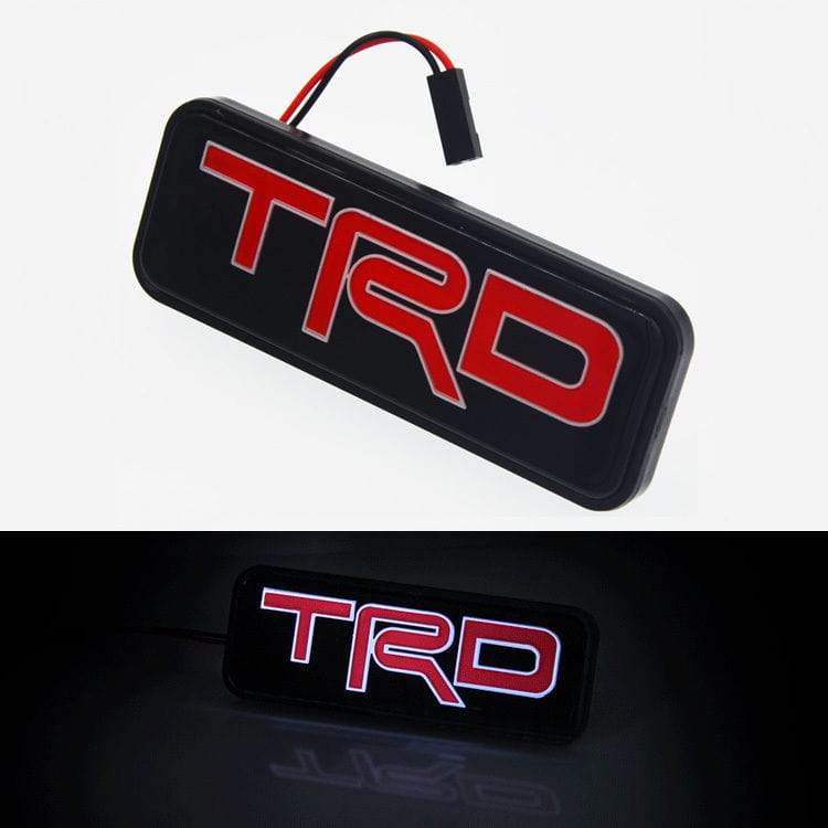 TRD LED Red Emblem Car Front Grille Badge For Toyota Camry Corolla Yaris