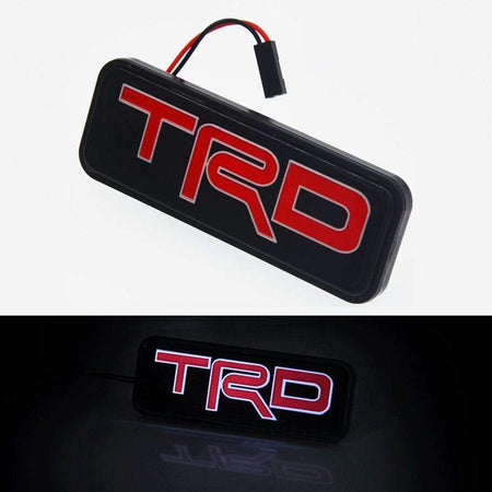 TRD LED Red Emblem Car Front Grille Badge For Toyota Camry Corolla Yaris