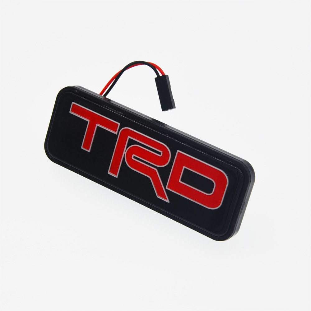 TRD LED Red Emblem Car Front Grille Badge For Toyota Camry Corolla Yaris