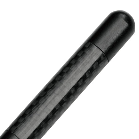 Universal Fit Functional Black Carbon Fiber Antenna Short 4.7 Inch Trd Logo 12Cm