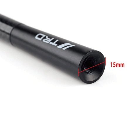 Universal Fit Functional Black Carbon Fiber Antenna Short 4.7 Inch Trd Logo 12Cm