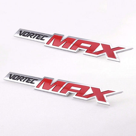 Vortec Max Emblem Chrome Red