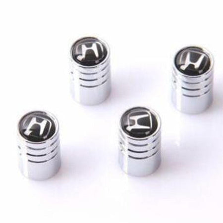 Wheel Tire Valve Dust Stems Air Caps + Honda Logo Keychain