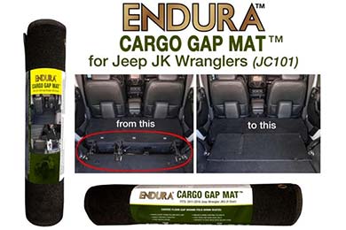 Endura Cargo Gap Mat - Jeep JK Wrangler Rear Seat Gap Cover - JC101