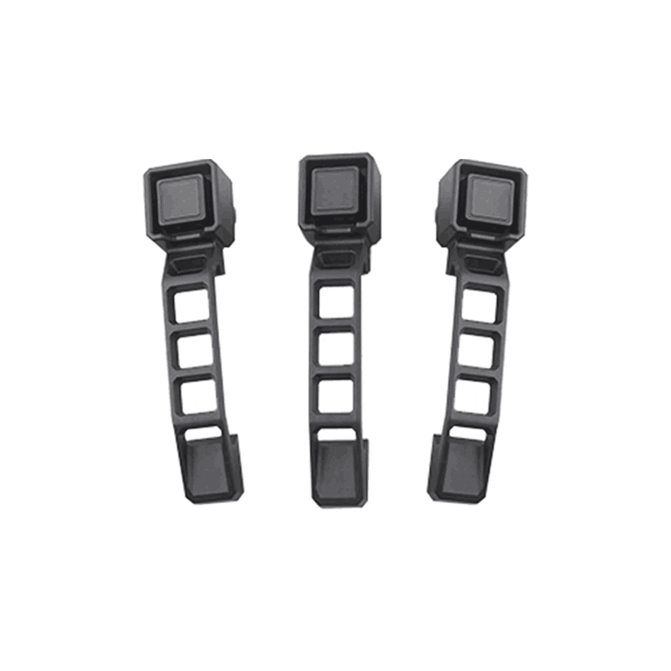 Xprite 3pcs Black Aluminum Exterior Door Handles Kit for 07-18 Jeep Wrangler JK