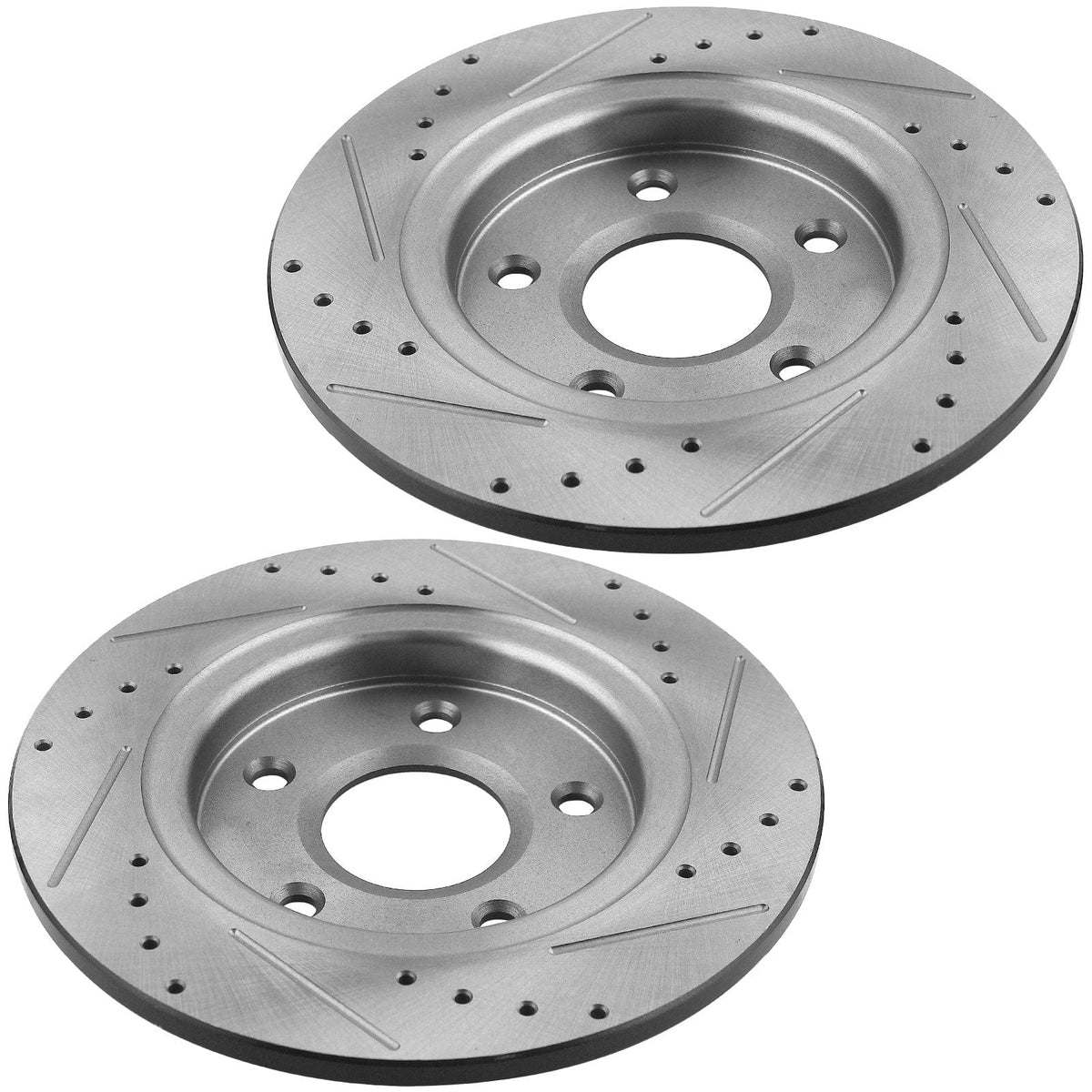 Rear Drilled & Slotted Disc Brake Rotors For Chrysler Town & Country Ram C/V