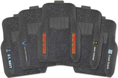 FANMATS Military Deluxe Floor Mats - Army, Navy, Marines