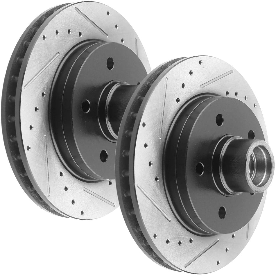 Front Drill Slot Brake Rotors + Ceramic Pads for C1500 Express Suburban Tahoe