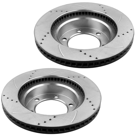 Front Disc Vented Brake Rotors Pair For Toyota Tacoma FJ Cruiser 2003-09 4Runner