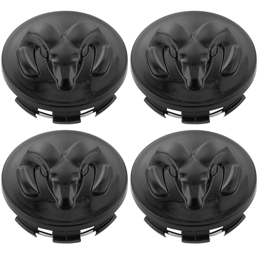 Set of 4 Wheel Center Caps Black for Dodge Dakota Challenger RAM 1500 52110398AA
