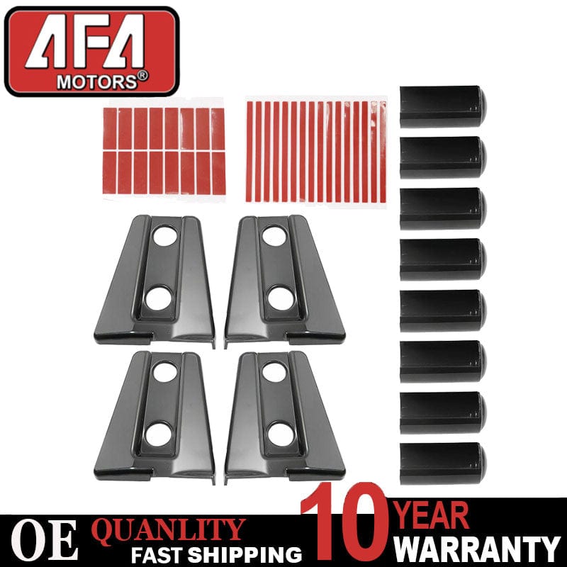 8Pcs ABS Black Door Hinge Covers Trim For 2007-2017 Jeep Wrangler JK JKU 4D