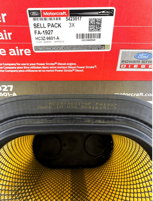 Motorcraft FA1927 Air Filter for Ford Cars and Trucks - OEM Quality