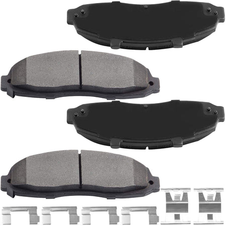 4X Front Ceramic Disc Brake Pads For 2002 2003 Ford F-150 Lincoln Blackwood