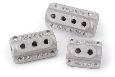 Edelbrock Fuel Distribution Blocks - Mini & Vintage Fuel Distribution Block - Aluminum Fuel Block by Edelbrock