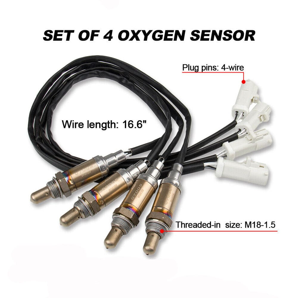 O2 Oxygen Sensor, Front Rear Downstream or Upstream Oxygen Sensor for Ford Mercury Lincoln Mazda 11171843 4pcs