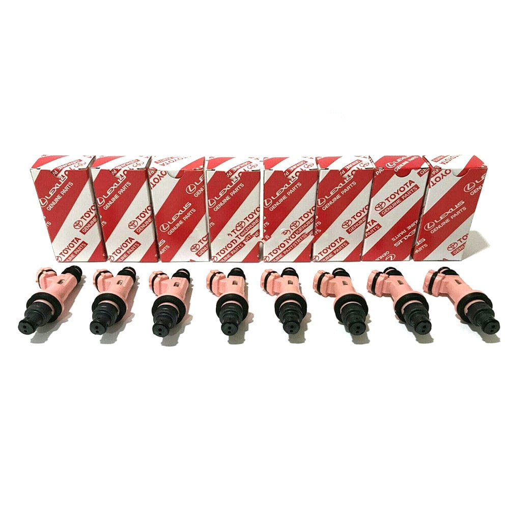 Toyota OEM Denso Fuel Injectors Set (8) 23250-50030 for 1998-2010 Lexus 4.0L 4.3L V8