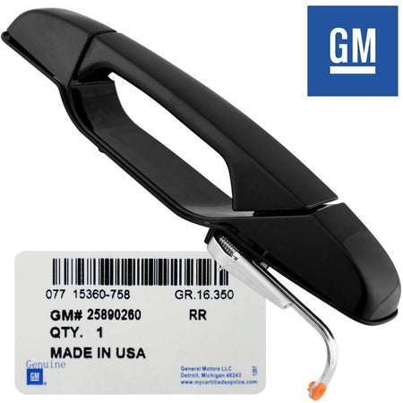 GM OEM Exterior Black Door Handle RH Rear for 07-14 Tahoe Silverado Yukon Sierra