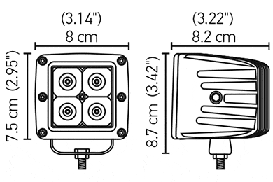 Hella Value Fit LED Light Cubes - 4&quot; Spot & Flood - FREE SHIPPING!