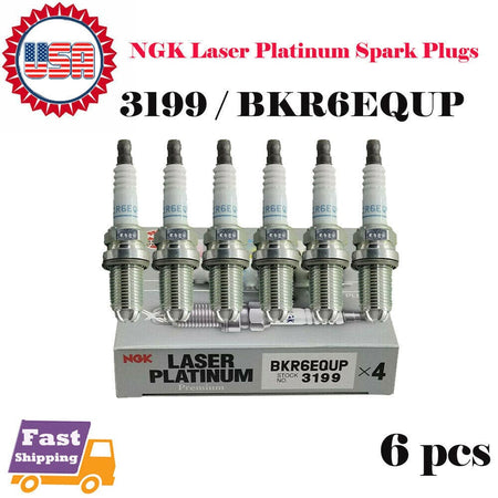 6 PCS NGK 3199 Spark Plugs Fit For BMW Laser Platinum