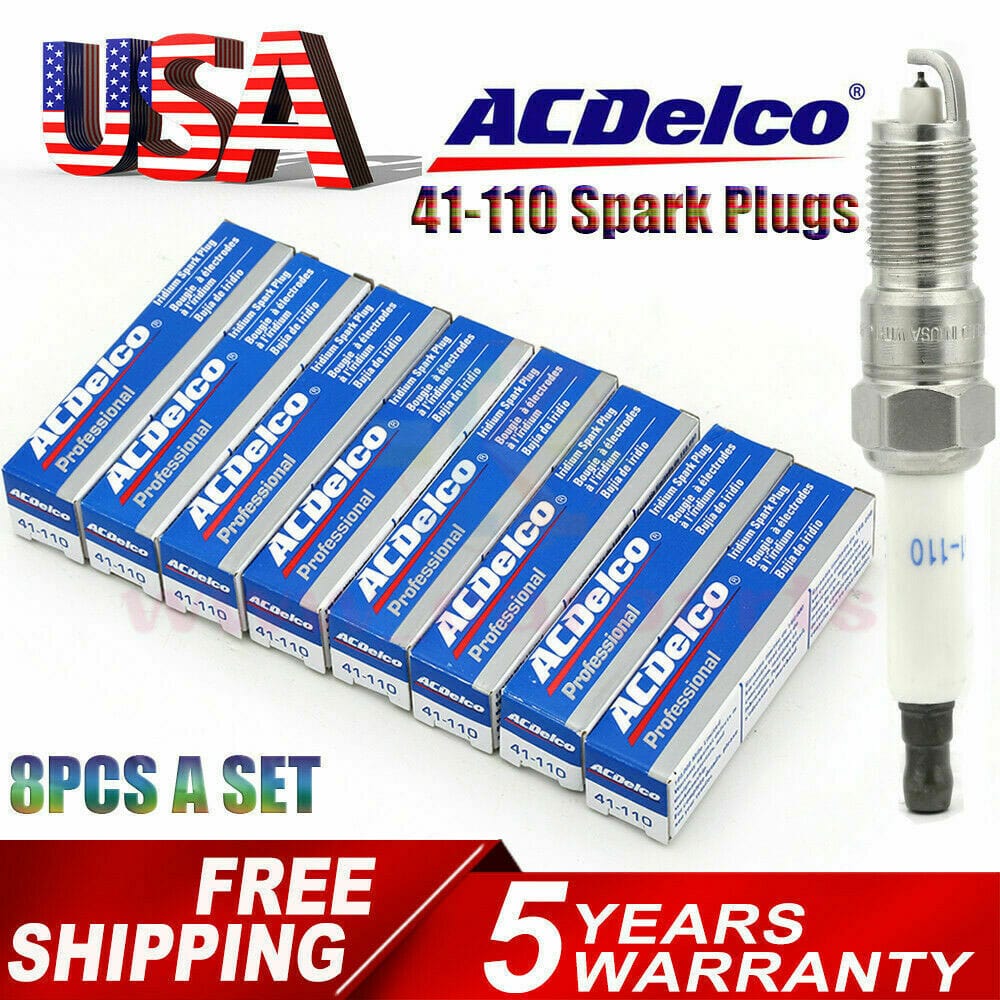 Acdelco IRIDIUM SPARK PLUGS 41-110 12621258 Fits CHEVROLET BUICK GMC HUMMER SAAB 8PC