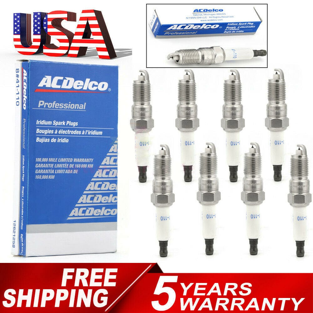Acdelco IRIDIUM SPARK PLUGS 41-110 12621258 Fits CHEVROLET BUICK GMC HUMMER SAAB 8PC