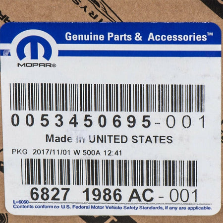 Genuine Mopar Ignition Switch 68271986AC