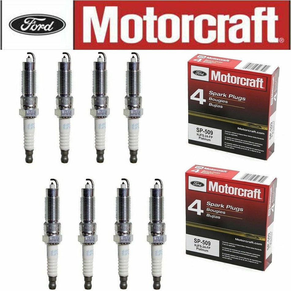 MotorCraft SP-509 Platinum Spark Plugs for Ford Explorer Super Duty 6.8L (8-Pack)