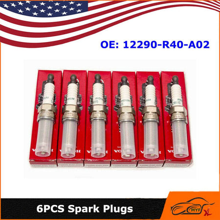 NGK 6-Pcs New OEM Spark Plugs For Honda Denso Iridium 12290-R40-A02 SXU22HCR11S 3461