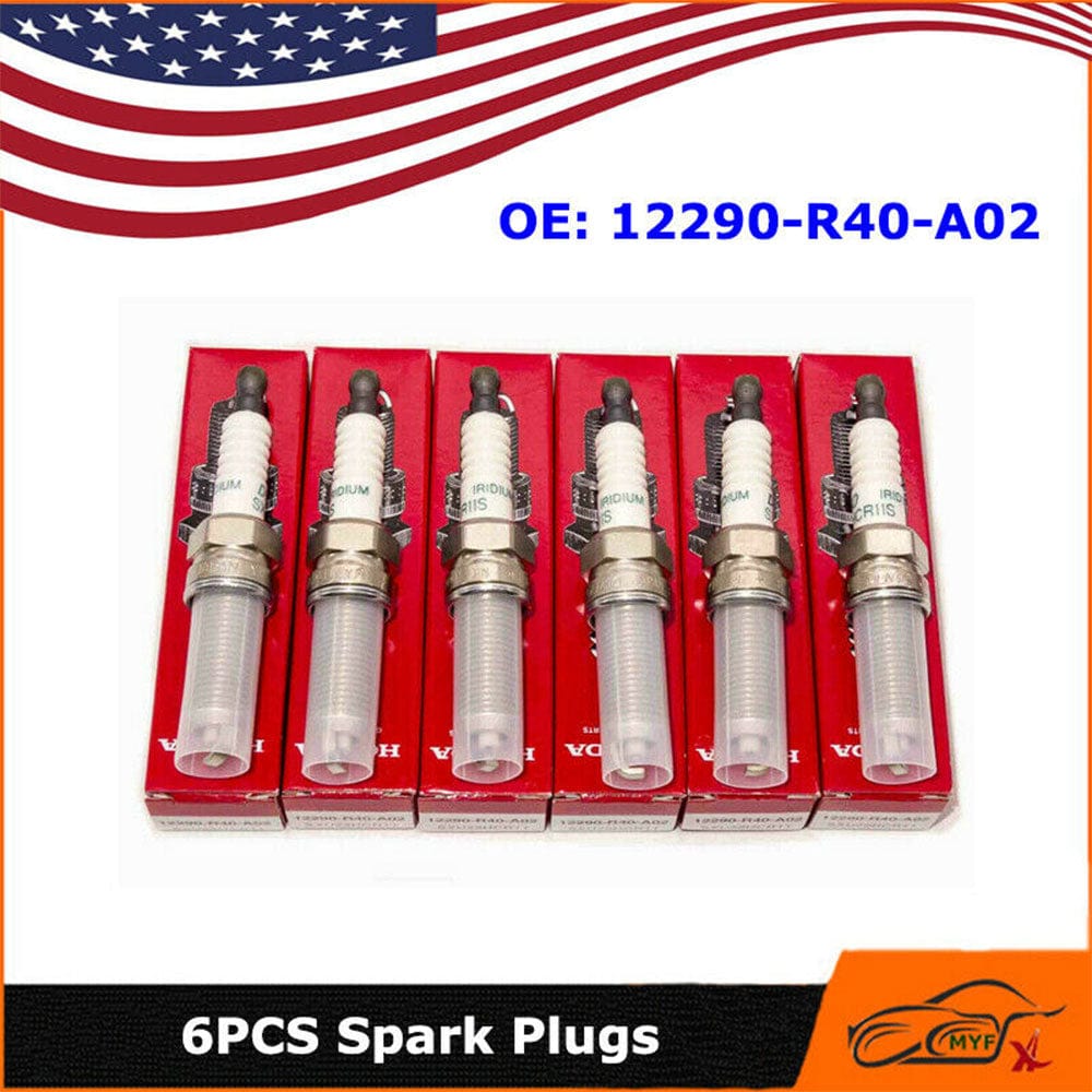 NGK 6-Pcs New OEM Spark Plugs For Honda Denso Iridium 12290-R40-A02 SXU22HCR11S 3461