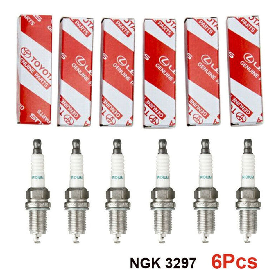 Toyota Genuine SK20R11 Iridium Spark Plugs 90919-01210 for Camry RAV4 (6PCS)