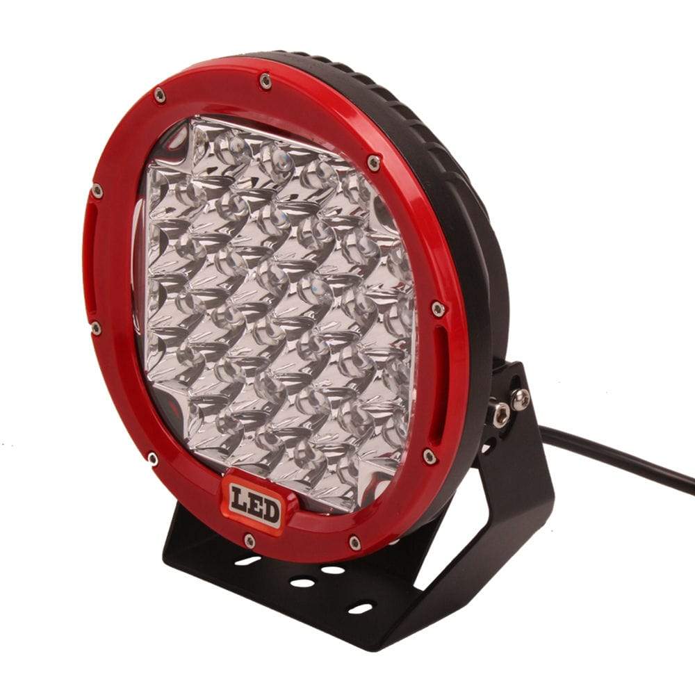 2x 9" inch 96W CREE Round Spot LED Driving Work Light offroad JEEP 4WD SUV Red