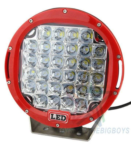 2x 9" inch 96W CREE Round Spot LED Driving Work Light offroad JEEP 4WD SUV Red