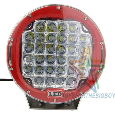 2x 9" inch 96W CREE Round Spot LED Driving Work Light offroad JEEP 4WD SUV Red