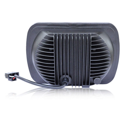 DUAL 7x6 5X7 LED HEADLIGHT LIGHT BULB CRYSTAL SEALED BEAM HEADLAMP 4500LM Pair