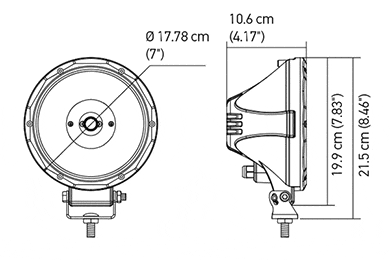 Hella Value Fit Driving Light - 7" Round LED Driving Lights