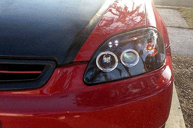 Spec-D Tuning Headlights | Projector, Halo, Black, Smoke