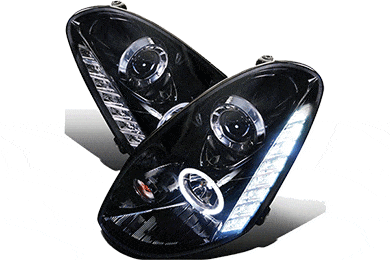 Spec-D Tuning Headlights | Projector, Halo, Black, Smoke