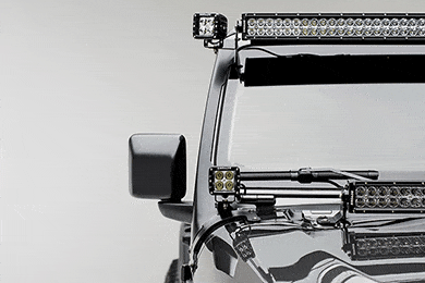 ZROADZ A-Pillar Light Mounts for Jeep Wrangler - Mount Up To 3 Light Pods Per Mount!