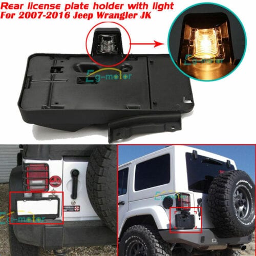 Mopar OEM Rear License Plate Mounting Bracket Holder for 2007-18 Jeep Wrangler