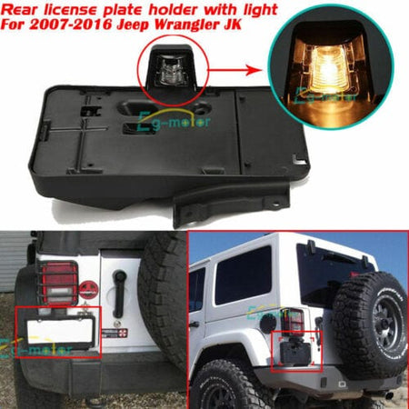 Mopar OEM Rear License Plate Mounting Bracket Holder for 2007-18 Jeep Wrangler